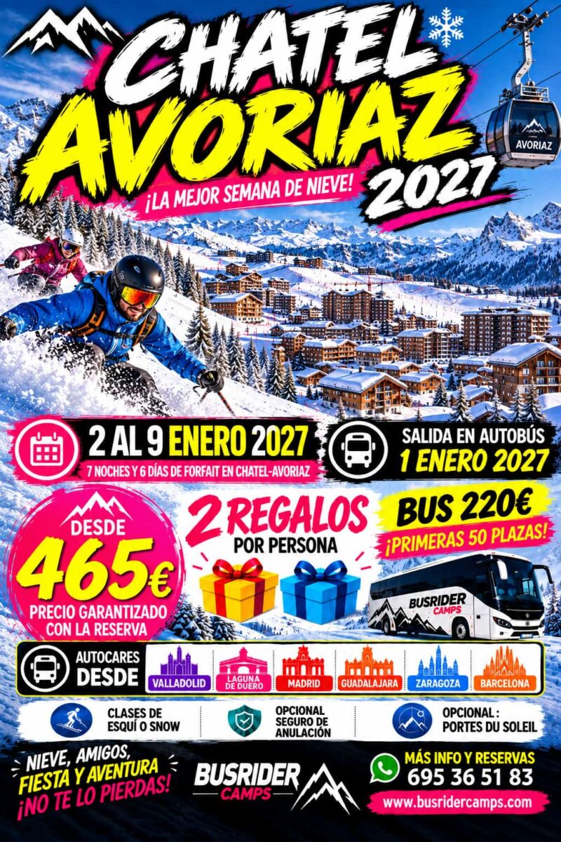 2 a 9 ENERO 2027  🇨🇵 AVORIAZ- CHATEL-PORTES DU SOLEIL- 🇨🇭 Suiza