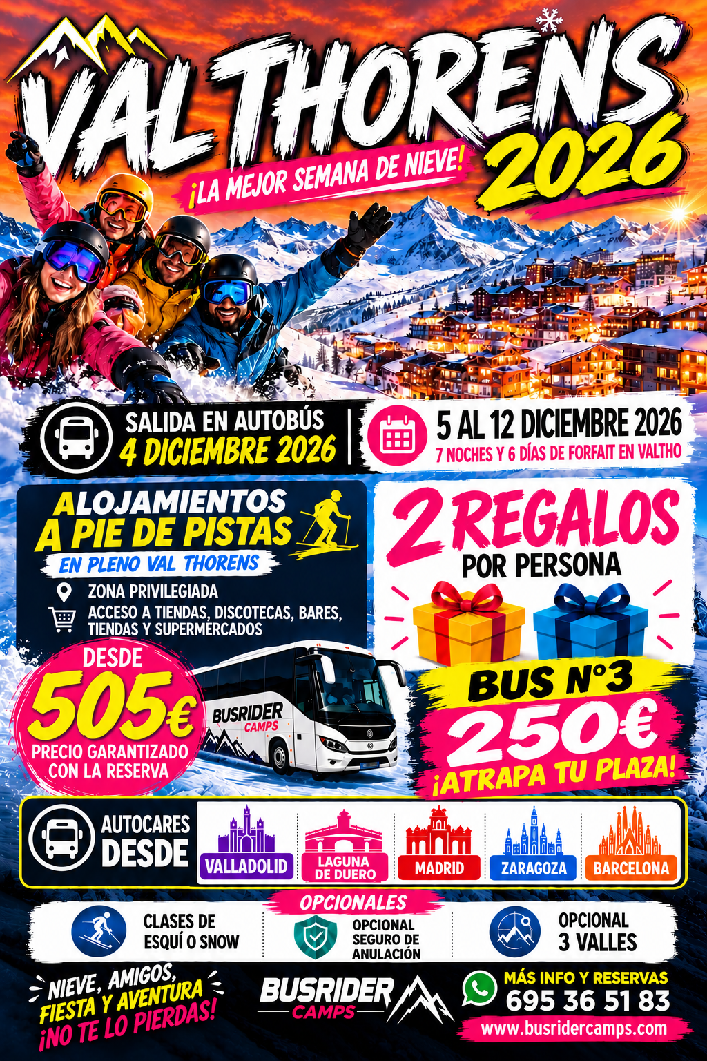 Val Thorens 2026 Macroviaje Esqui / Snow 5 al 12 Diciembre
